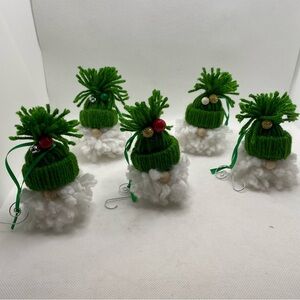 Handmade Yarn Gnome Ornaments